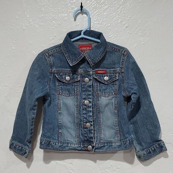Kids Vintage Y2K Guess Jean Jacket - Picture 1 of 9